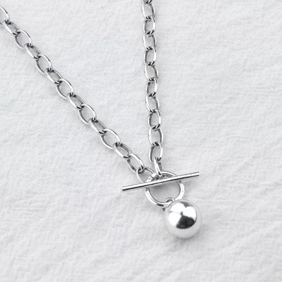 18” NEW 925 STERLING SILVER ROUND BEAD PENDANT NECKLACE - Picture 6 of 6